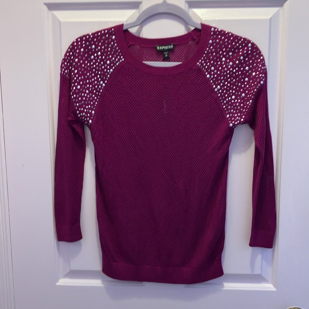 Express Embellished Rayon Top - Picture 9 of 11